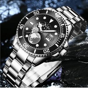 Men’s watch, silver watch, watches, stainless steel watch.